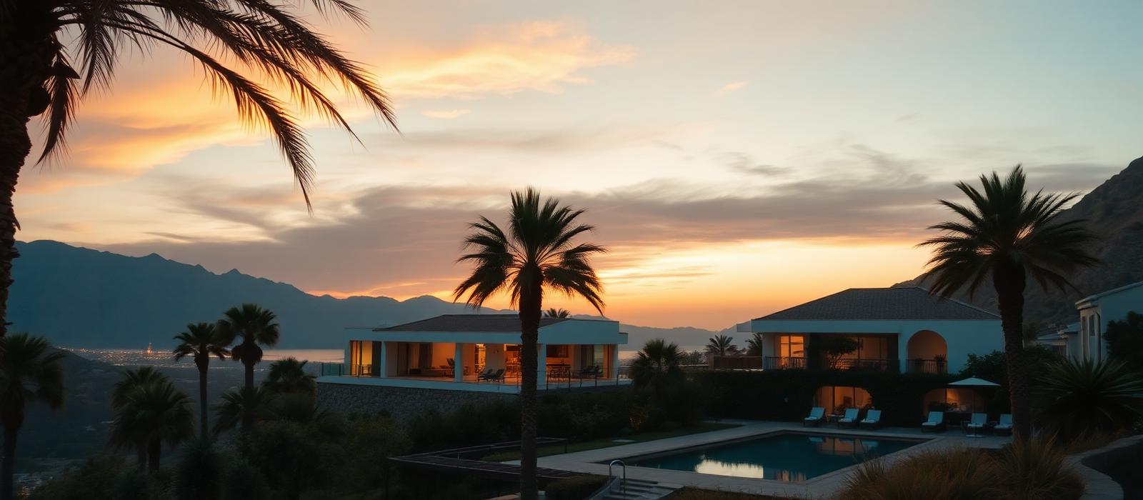 Villa in Marbella bij zonsondergang
